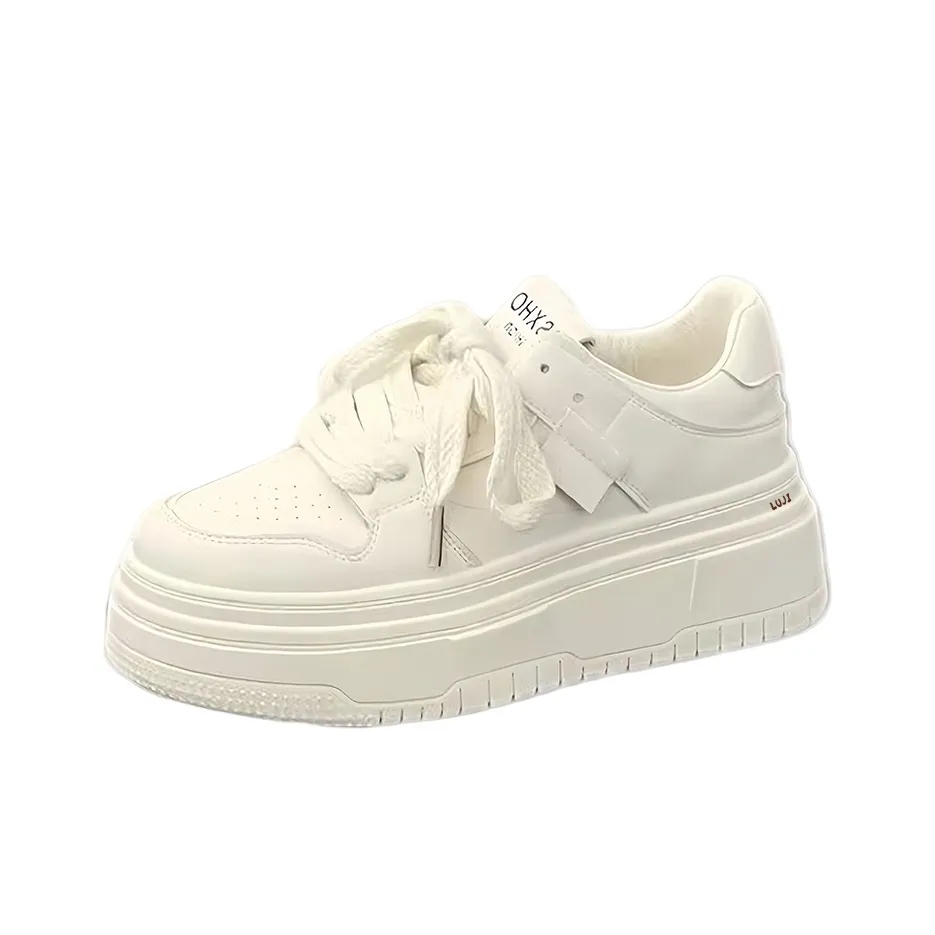 Luji Slip-resistant Low Top Скейтборд Кроссовки Женские Белые