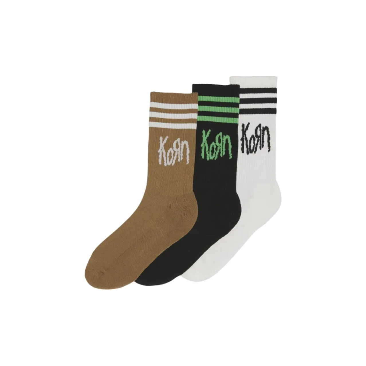 Adidas X KoRn Sock Set 3 Pack Off White/Black/Brown Desert