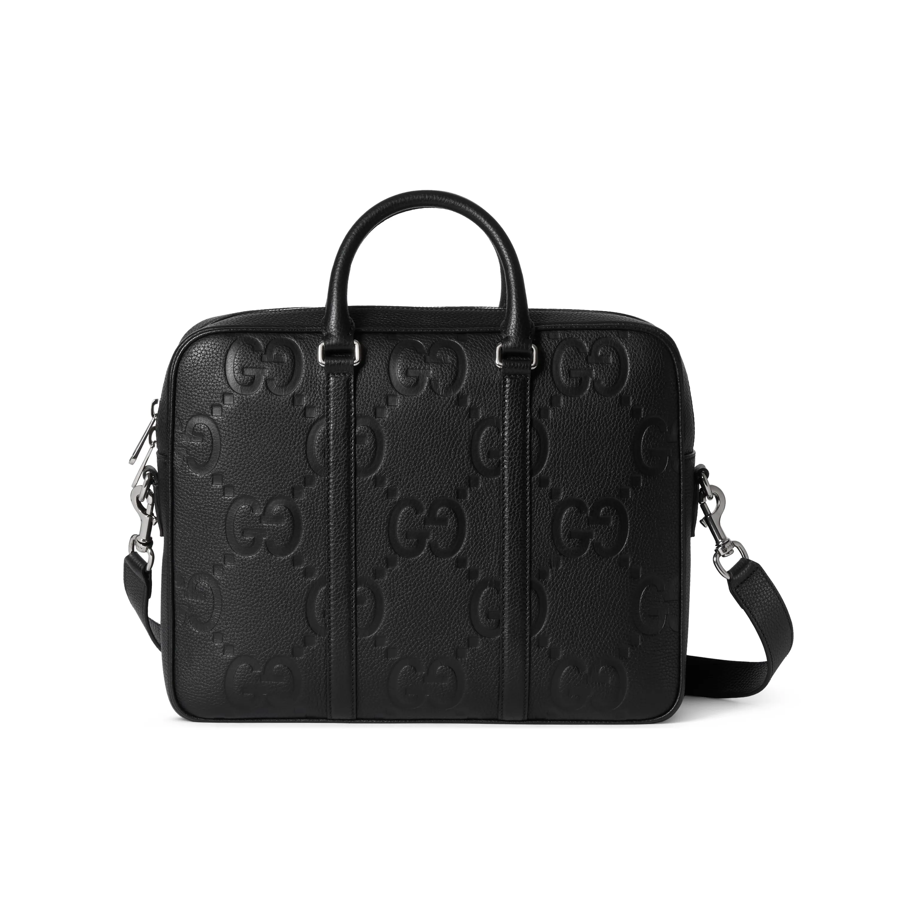 GUCCI Leather One Shoulder Crossbody Portable Briefcase Tubas Men's Black