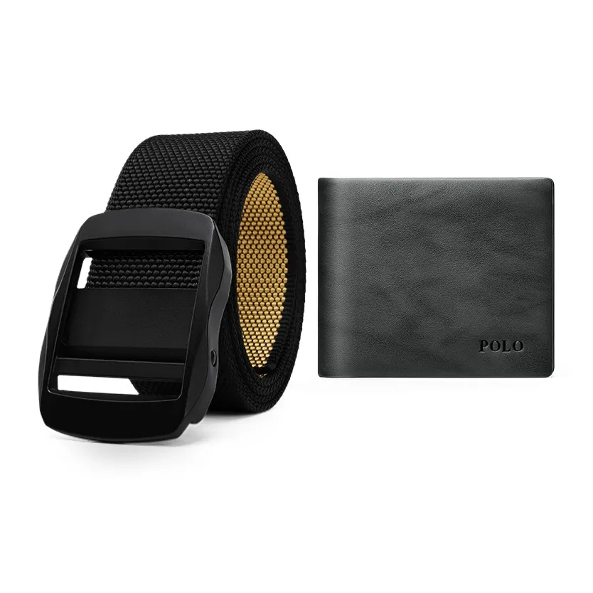 POLO Fabric Belt Men's Multicolor Width  3.8CM