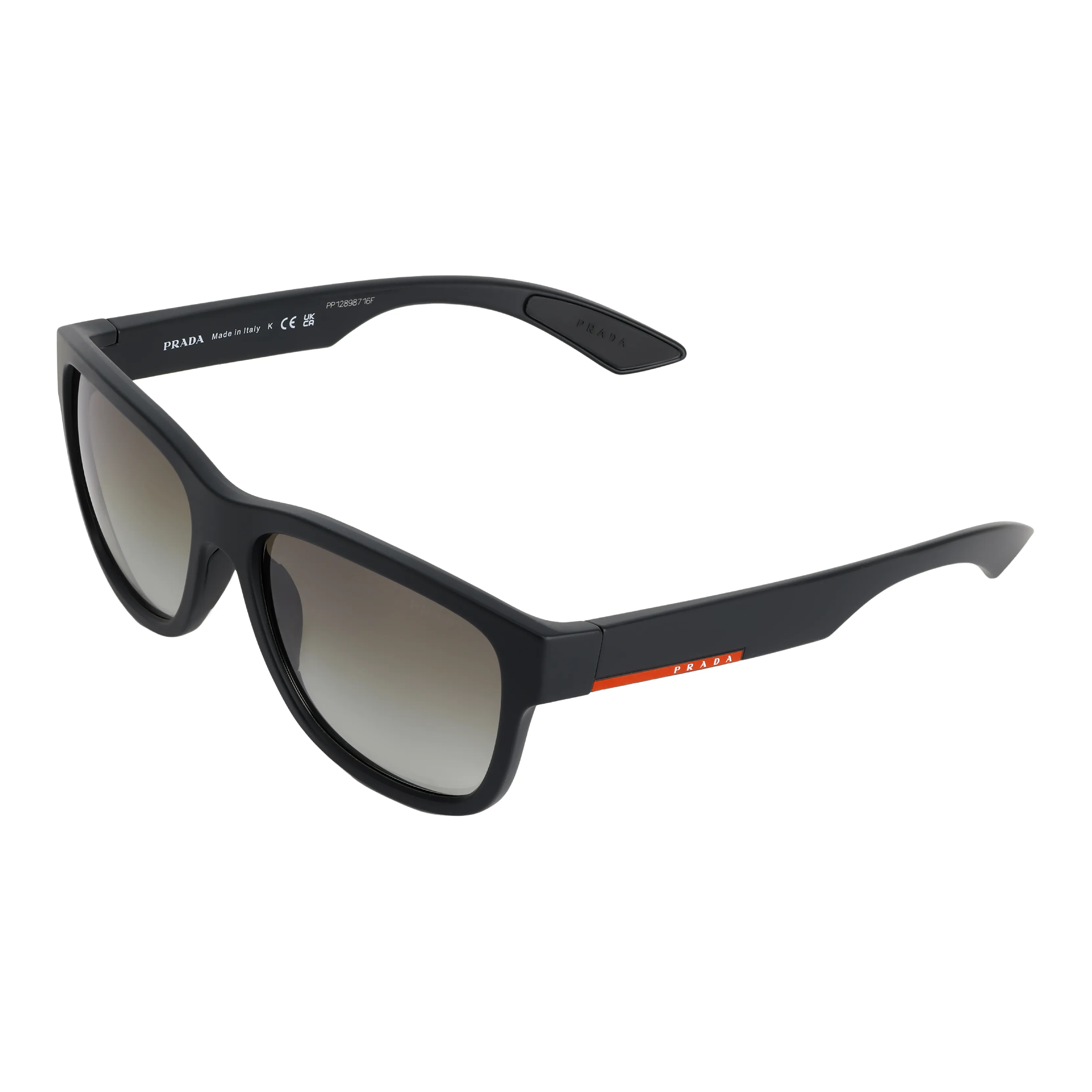 PRADA Plastic Square Sunglasses Men's Black
