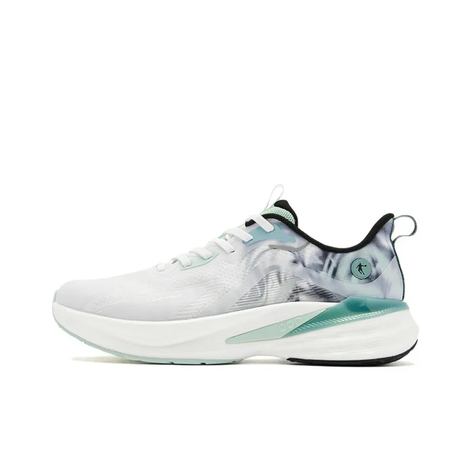 QIAODAN Windy 13 Cushioning Slip Resistant Low Top Training Running Shoes Men's White Green