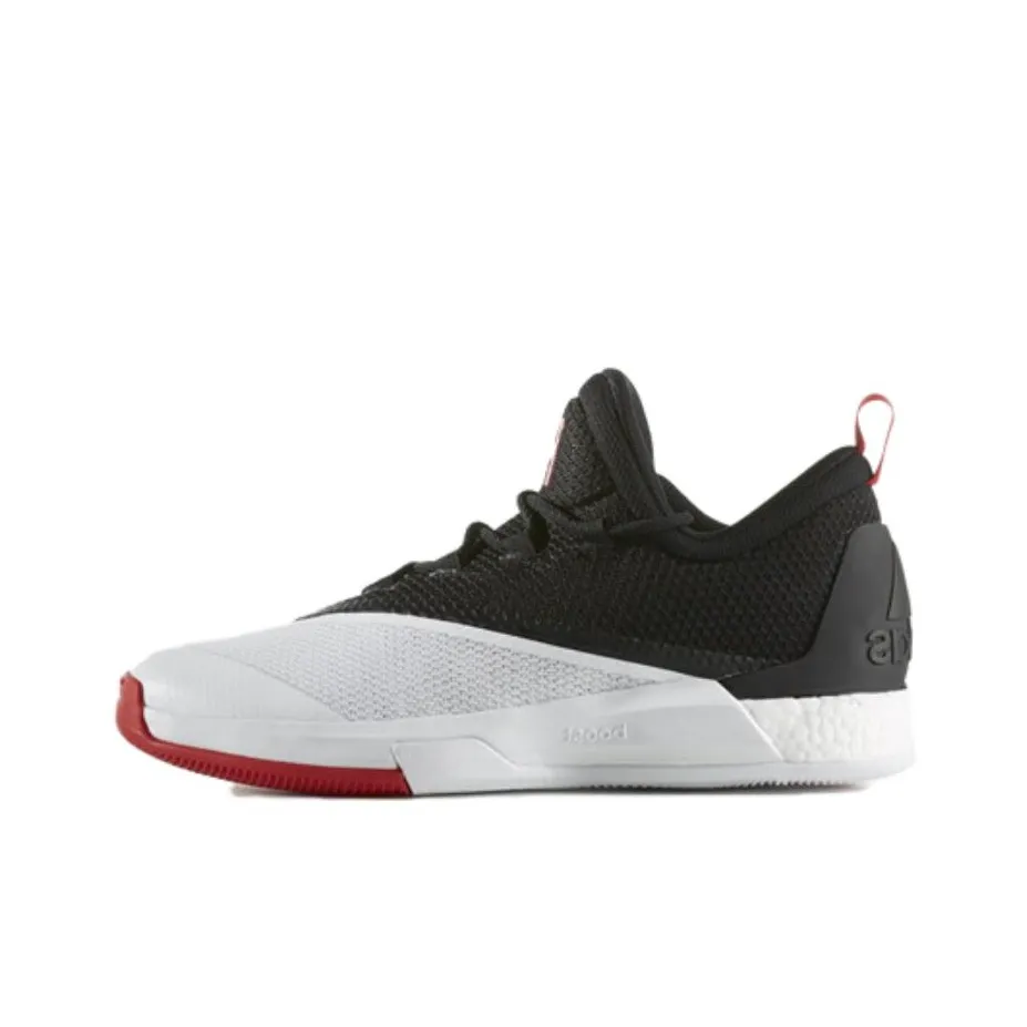 Adidas Crazylight Boost 2,5 Slip-Resistant Abrasion-Resistant Low-Top Баскетбольные Кроссовки Мужские Белый Черный