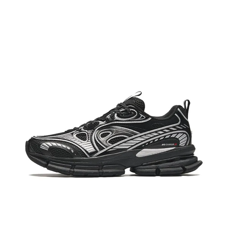 Anta Champion Series AG-G01 Anti-Slip Wear-Resistant Low-Top Casual Shoes Men's Black Silver