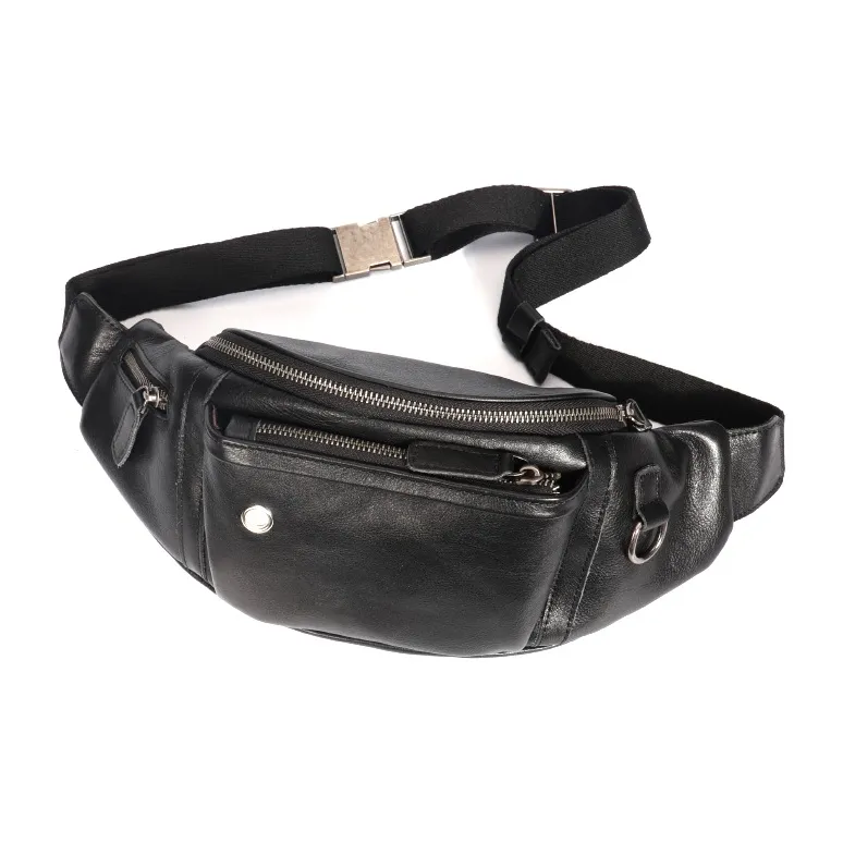 DOSRFINI Растительное дубление кожа коровы обхват талии сумка грудь сумка обычный мужской черный коричневый