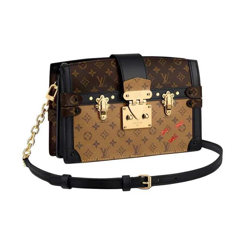 LOUIS VUITTON Clutch Trunk Monogram Reverse Brown/Black