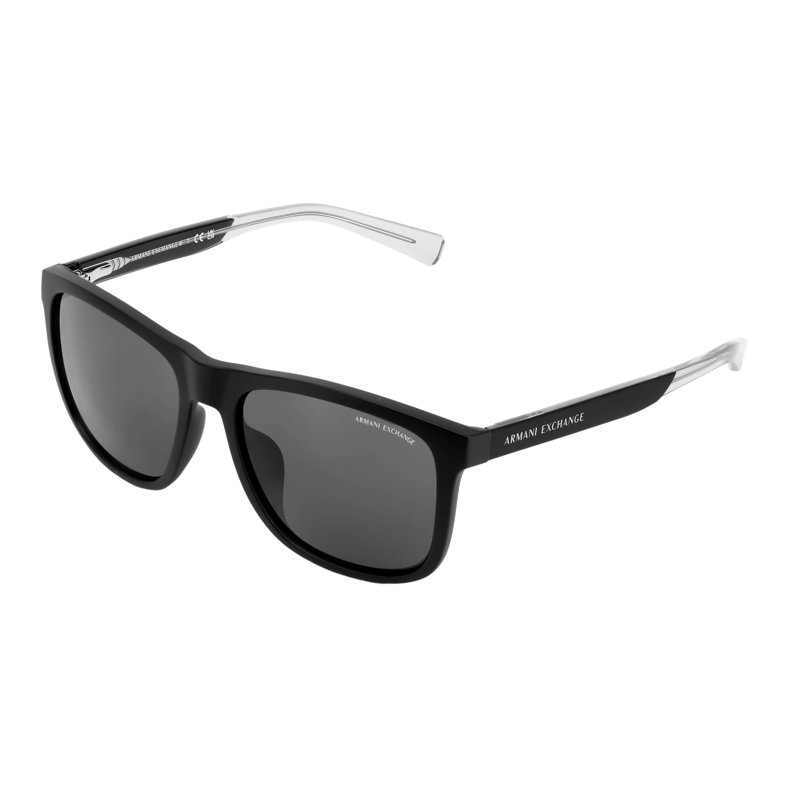 ARMANI EXCHANGEAE Plate Frame Square Sunglasses Unisex Dark Gray