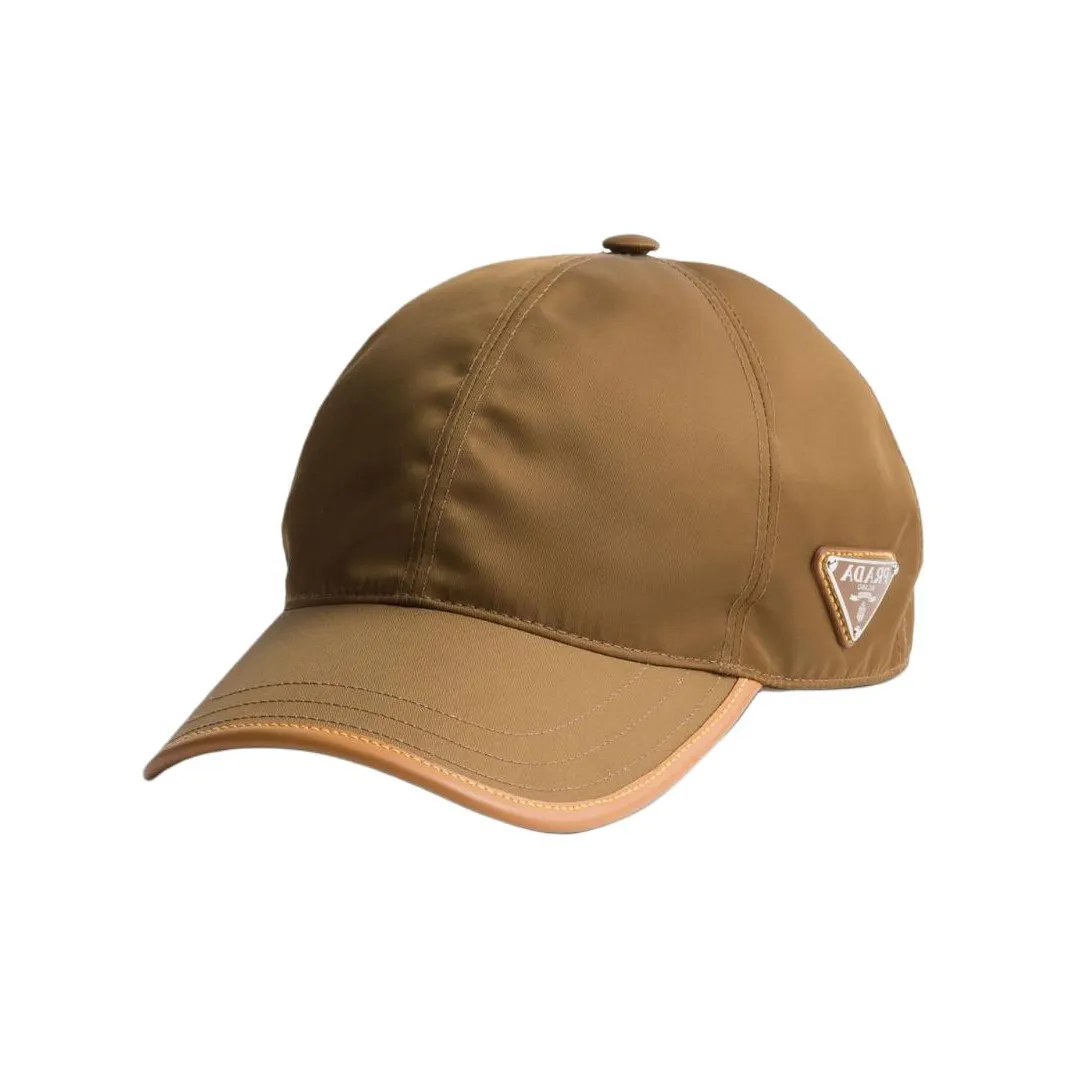 PRADA Textile Leather Cap