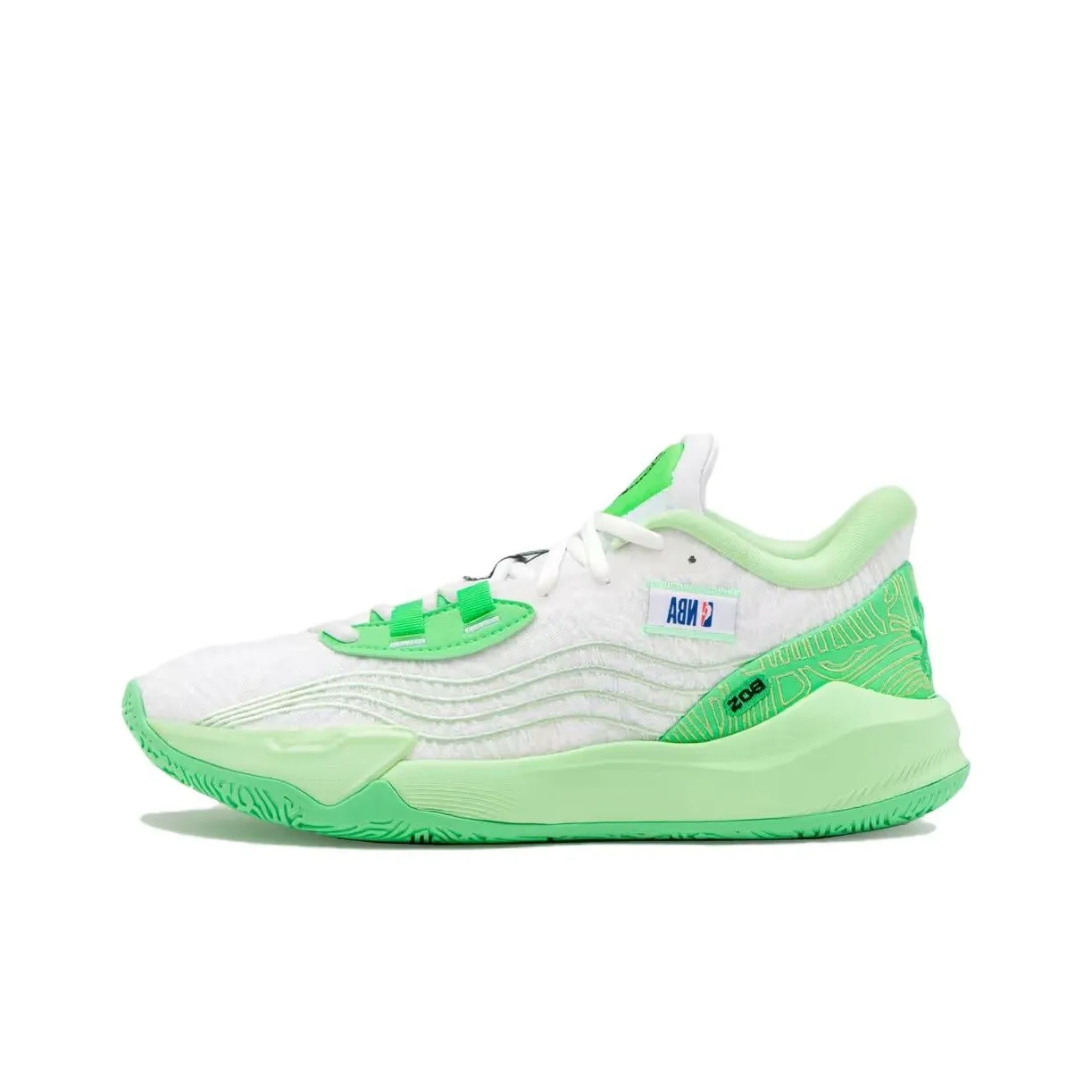 Nba X DECATHLON Basketball Shoes Men Low Top Light Green