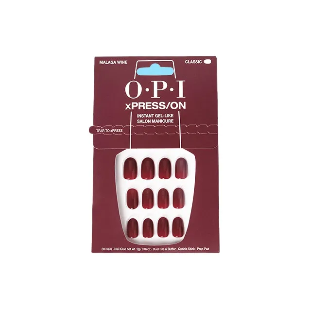 OPI Укороченный Роскошный Премиум Эстетический False Nail Короткий Квадратный Красный Однотонный Однотонный