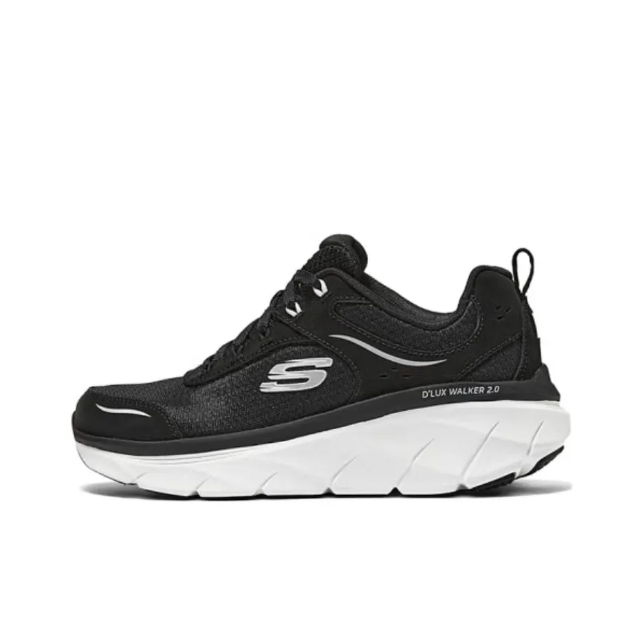 Skechers Go Walk Massage Fit Durable Breathable Low Top Running Shoes Women's Black White