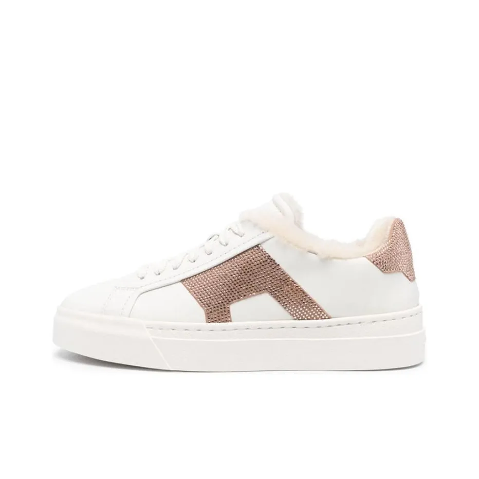 Santoni Rhinestone embellished Leather Sneakers Women's