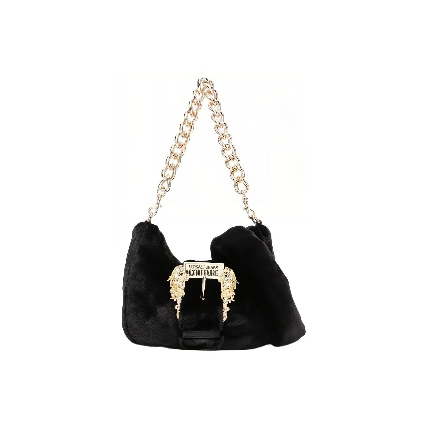 VERSACE JEANS COUTURE Polyester Handbag, Shoulder Bag Women's Black