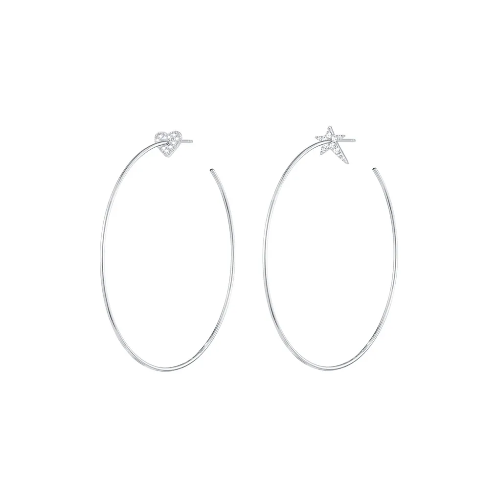 LELOUP Медные серьги Женские Серебряные Черные