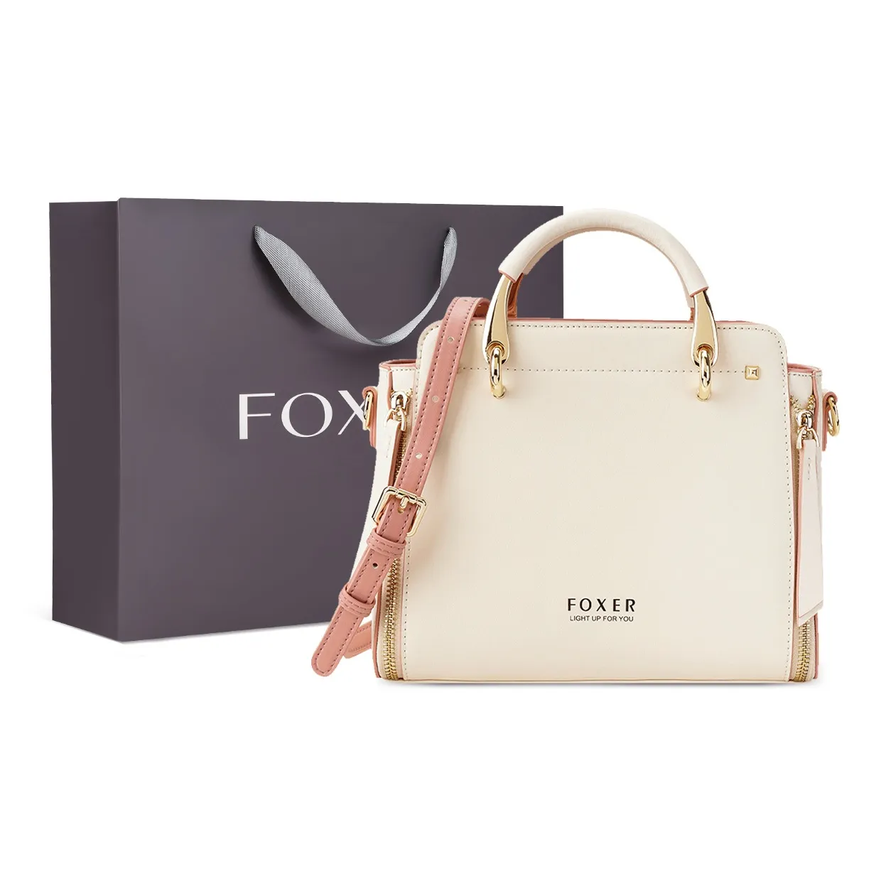 FOXER Сумка через плечо из коровьей кожи утончённая сумка летняя сумка для путешествий женская сумка стандартная женская многоцветная