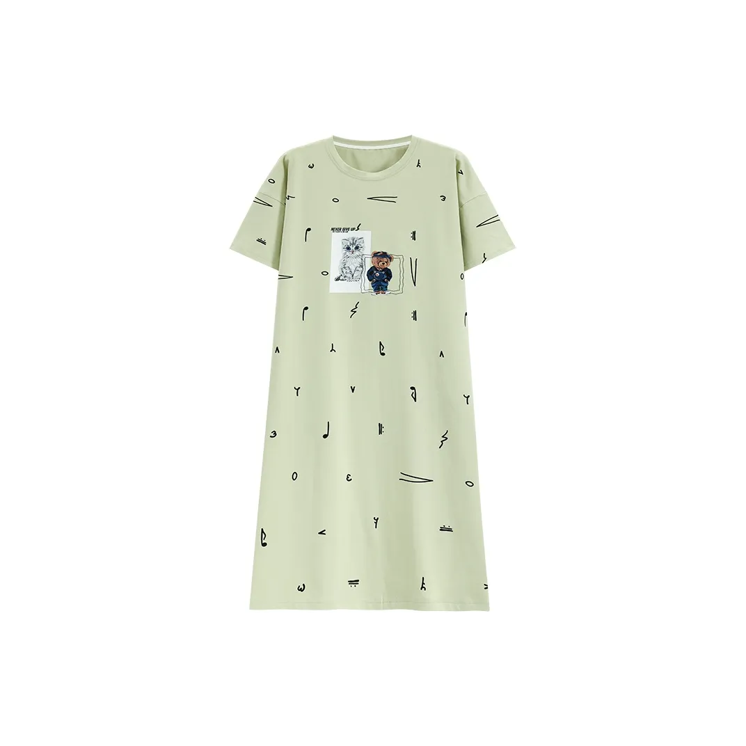 Tianmicat Nightgown Women's Green