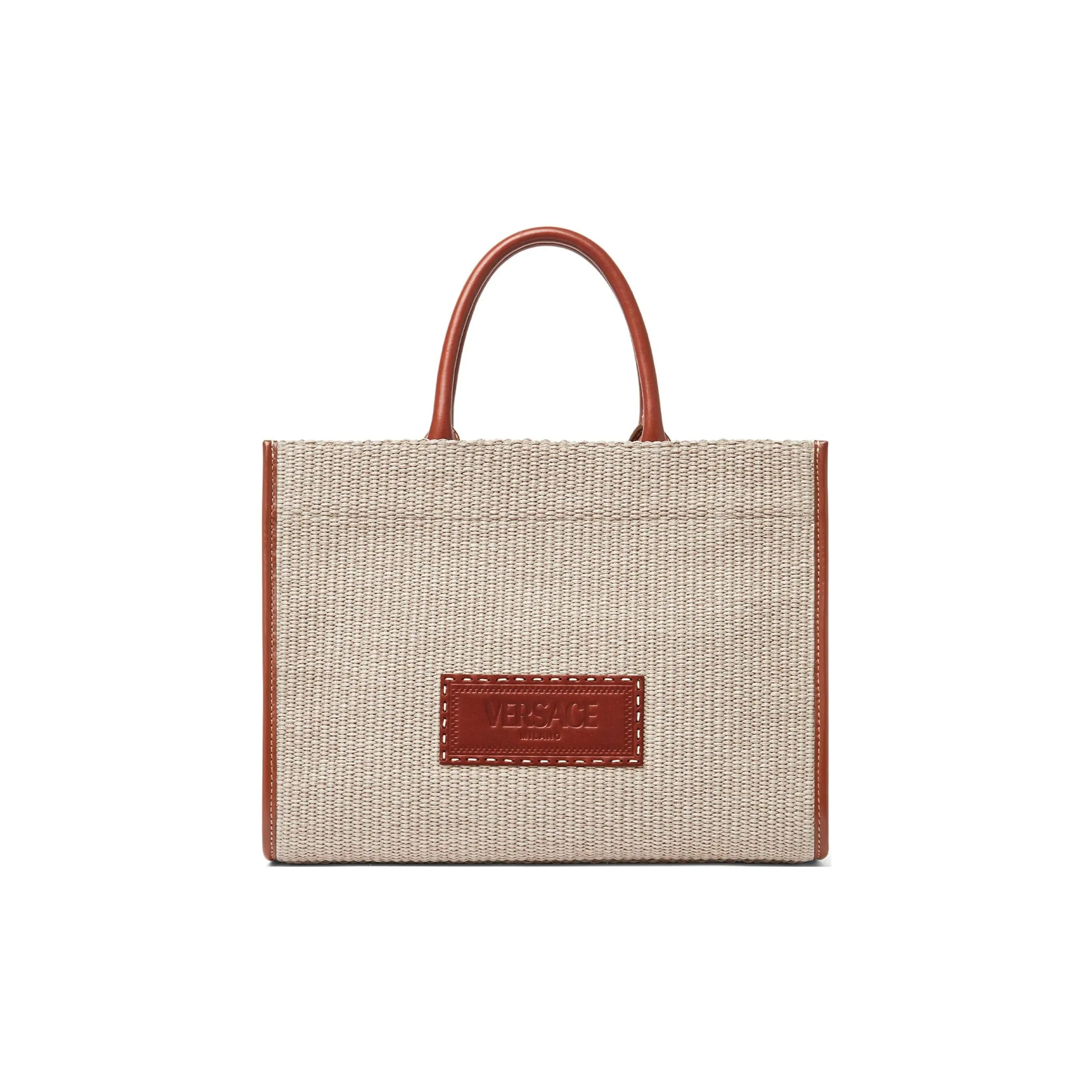 VERSACE Medium Athena Raffia Tote Bag