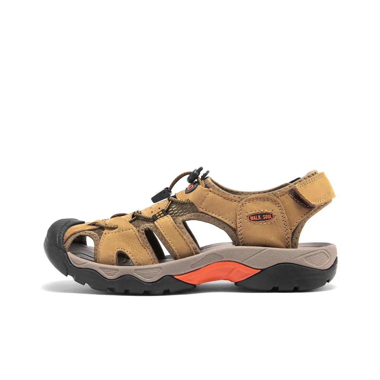WALKSOUL Beach Sandals Men's Black