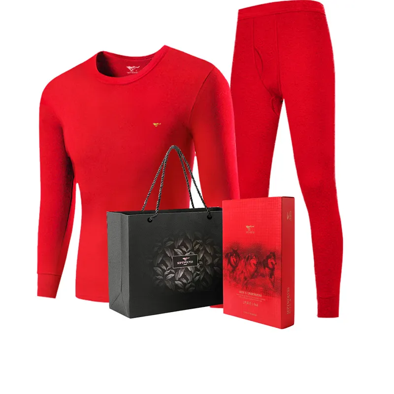 SEPTWOLVES Термическое нижнее белье топы + кальсоны комплект одежды красный мужской термобелье