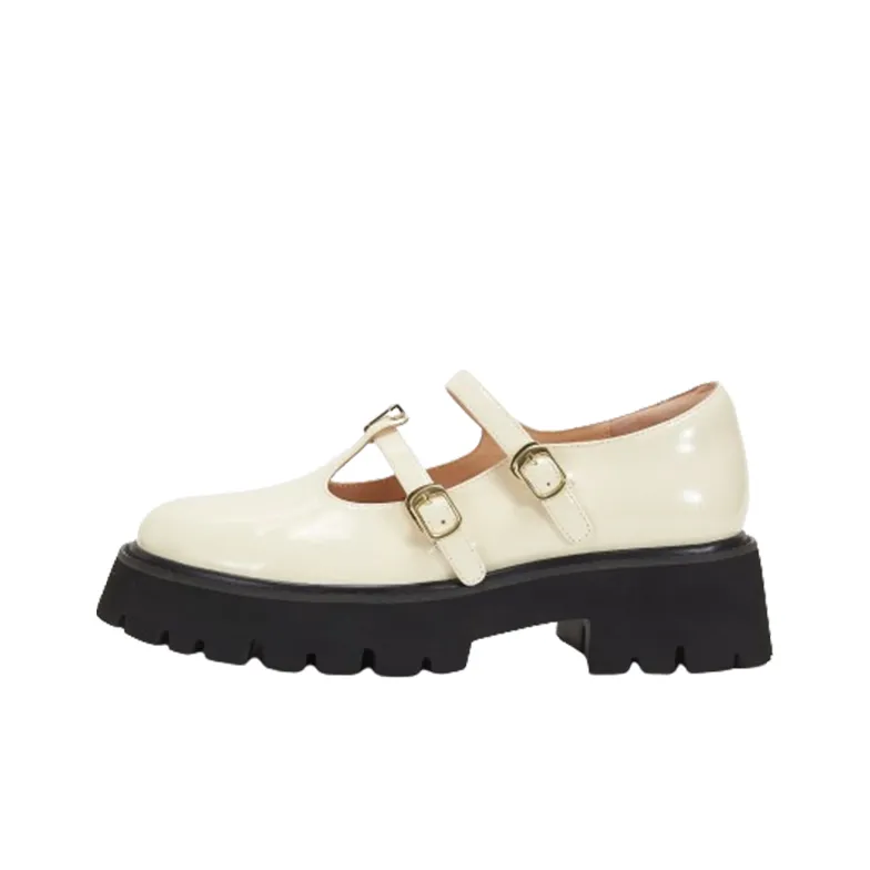 Teenie Weenie Грубый каблук Туфли Мэри Джейн Женские Слоновая кость