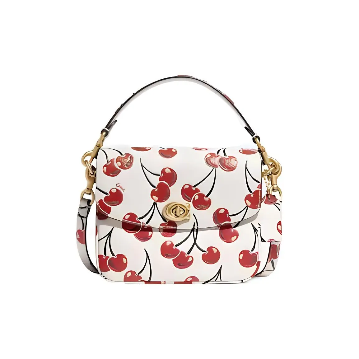 COACH Cassie Кожа Ручная Сумка Сумка через плечо Маленькая Женская Белая Красная