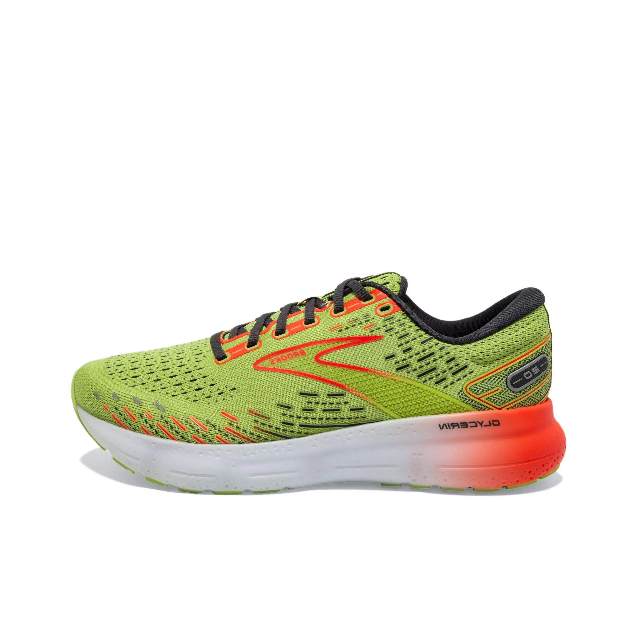 Brooks Glycerin 20 Амортизация Износостойкий Низкий Топ Беговые кроссовки Мужской Зеленый
