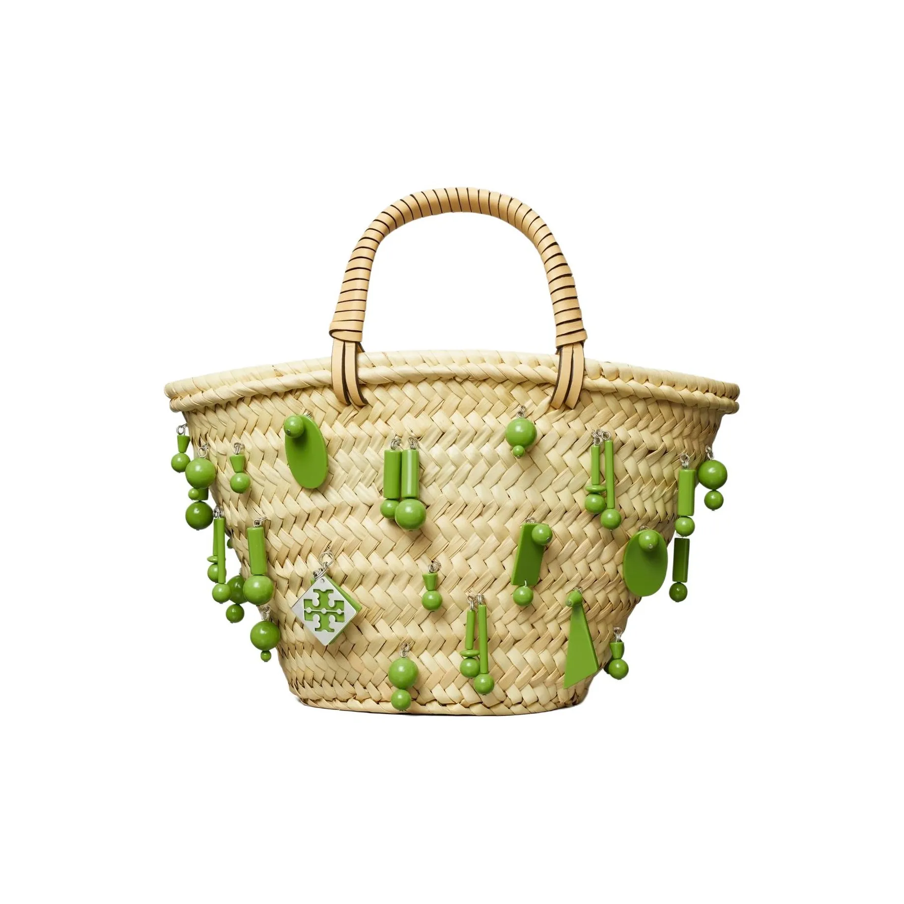 TORY BURCH Raffia с кожаными вставками цветовая схема маленькая сумка женский дикий лист