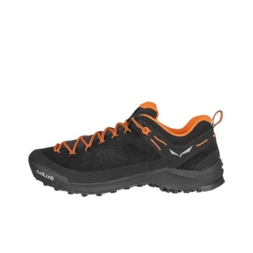 SALEWA Трекинговые ботинки Низкие Черные и оранжевые Мужские