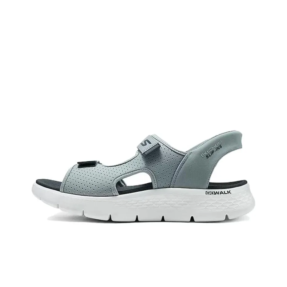 Skechers Go Walk Fle One Strap Sandals Men's Gray Blue