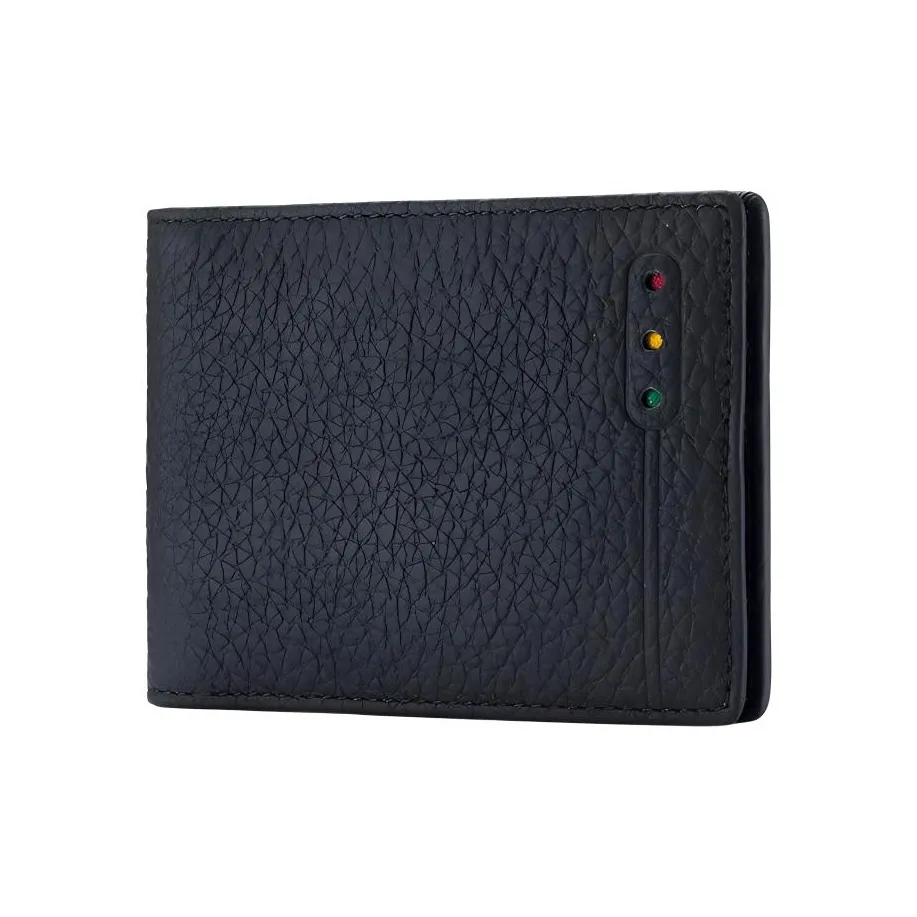 OUZIHUANG Кошелек из коровьей кожи держатель для карт мини унисекс черный