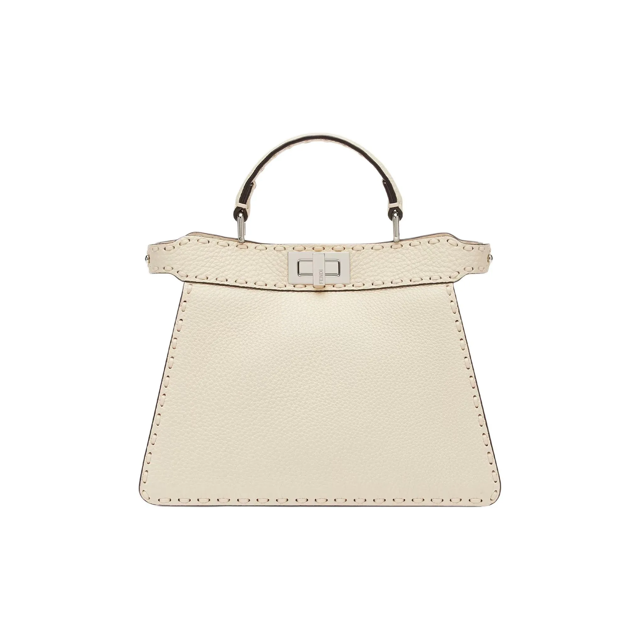 FENDI Peekaboo ISeeU Calfskin Shoulder Bag Crossbody Bag Handbag Small Size Women's Pink