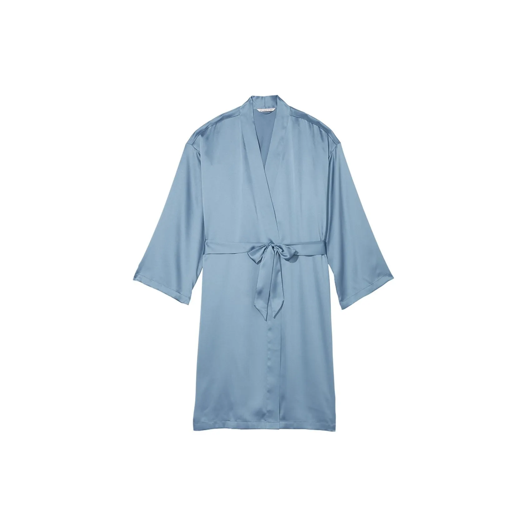 Victoria's Secret Satin Midi Robe/KI Sleep Robe Women's Denim Blue