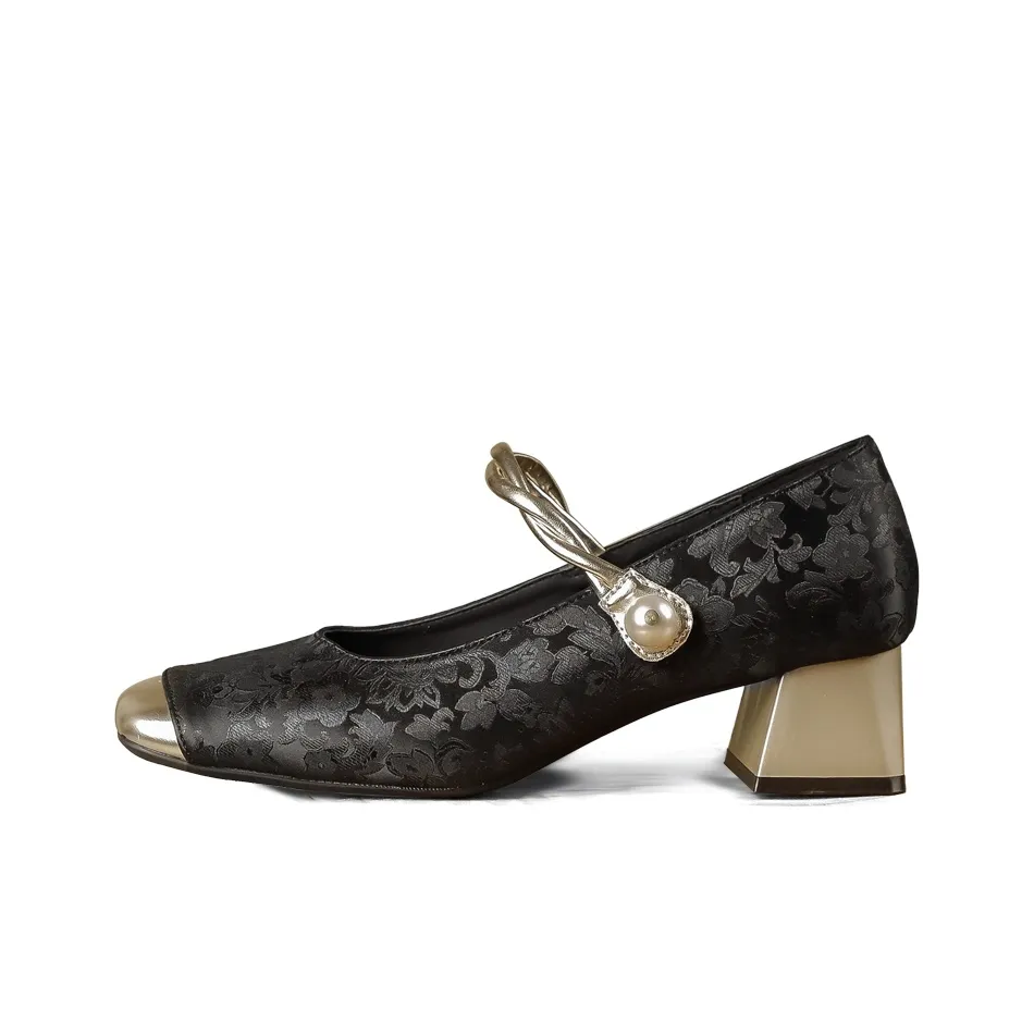 KATHRYN WILSON Грубый каблук Туфли Мэри Джейн 5 см Женские