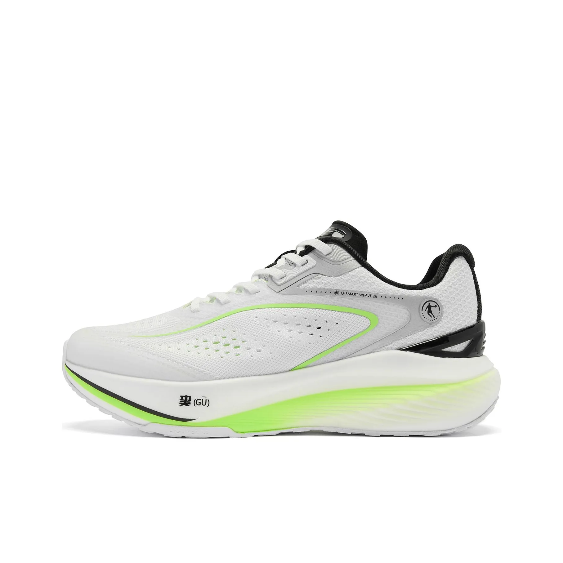 QIAODAN Shadow 1.0 Running Shoes Men's Low Top Jordan White/Flying Shadow Green