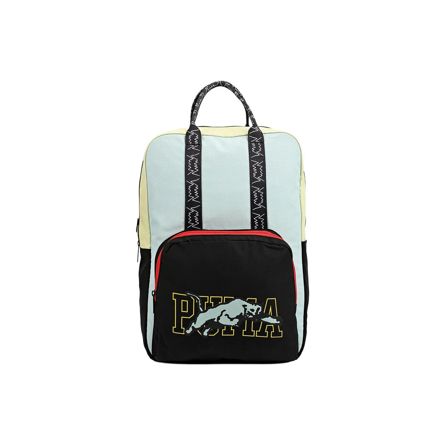 PUMA Fabric Backpack Unisex Black/Light Blue/Light Yellow