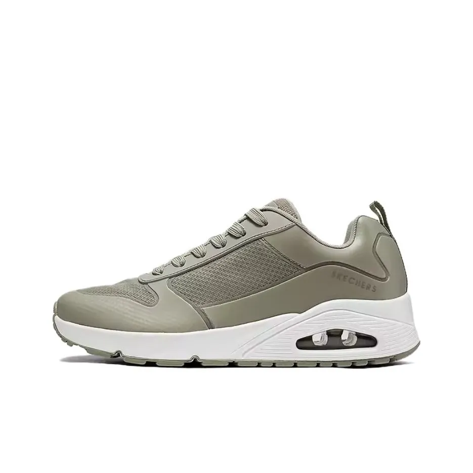 Skechers Uno Cushioning Breathable Supportive Rebound Low Top Air Cushion Casual Running Shoes Men's Gray