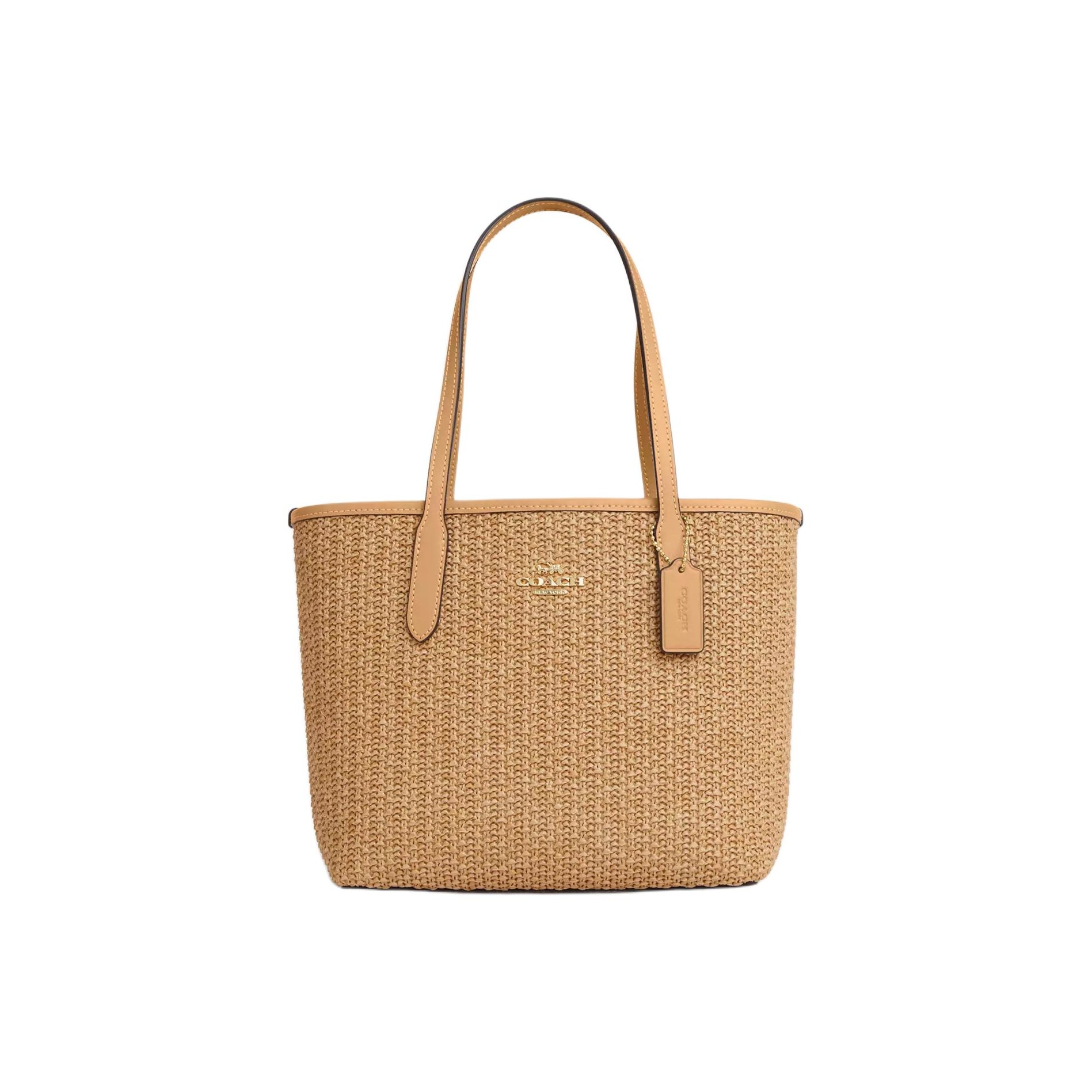 韓国スタバ★[25夏2] Aloha Raffia ToteBag Brown+Charm SET Crochet Paper Raffia Beach Tote, Crochet Raffia Bag, Black