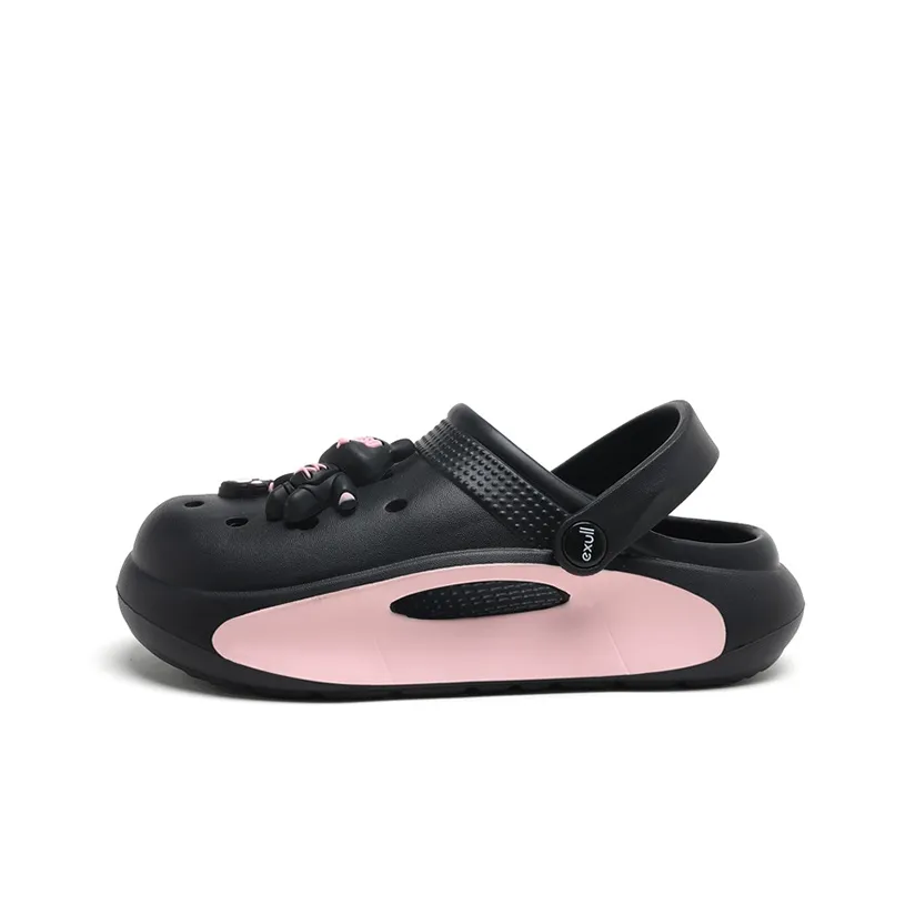 EXULL Q Clogs Women's Black Pink