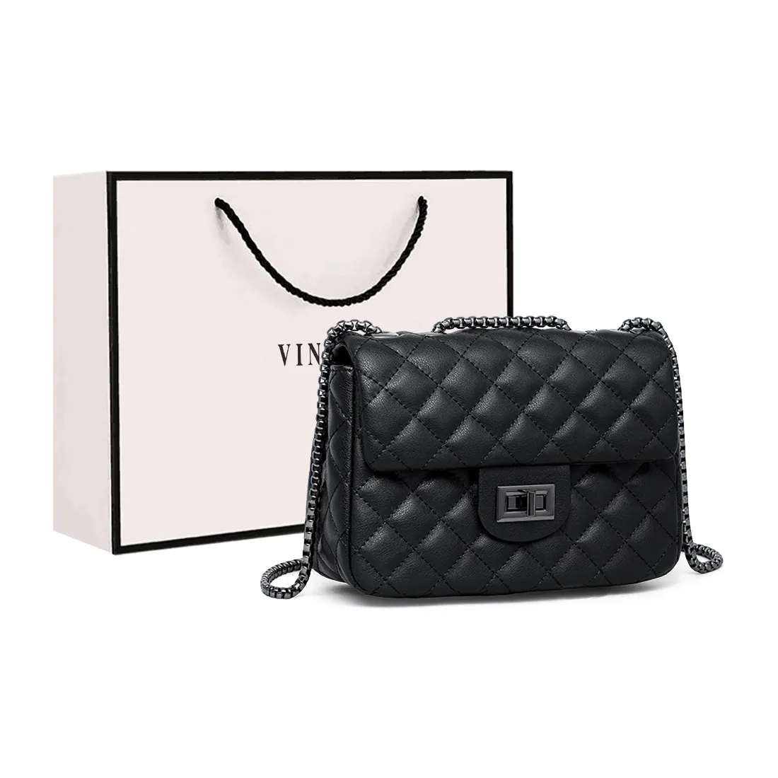 VINEY Сумка через плечо из коровьей кожи сумка на плечо маленькая квадратная сумка стандартная женская классическая черная