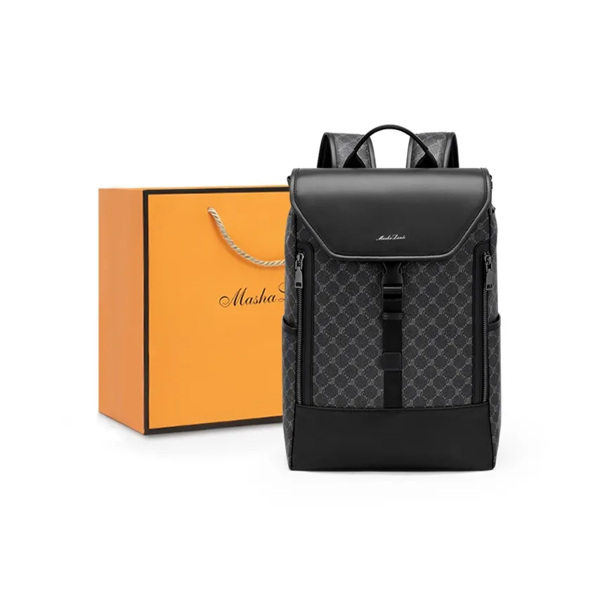 MashaLanti ПВХ Рюкзак Большой Мужской Черный