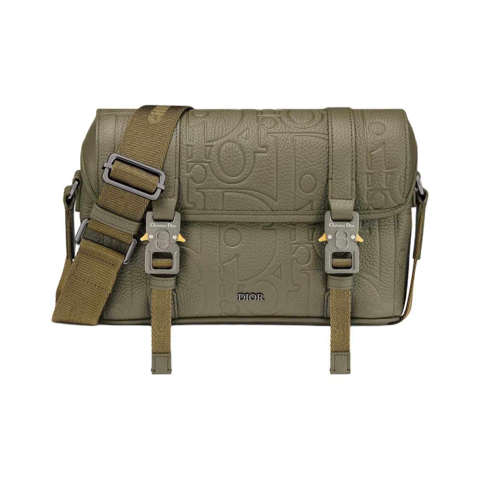 DIOR Hit The Road Grained Calfskin Shoulder Bag, Crossbody Bag Men's Khaki