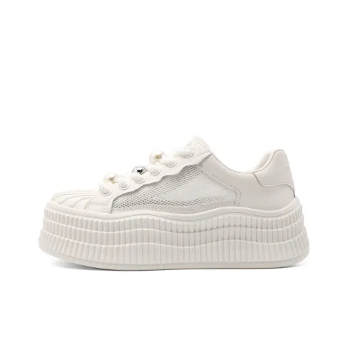 Белль Кроссовки для скейтбординга Low Top Белые Женские