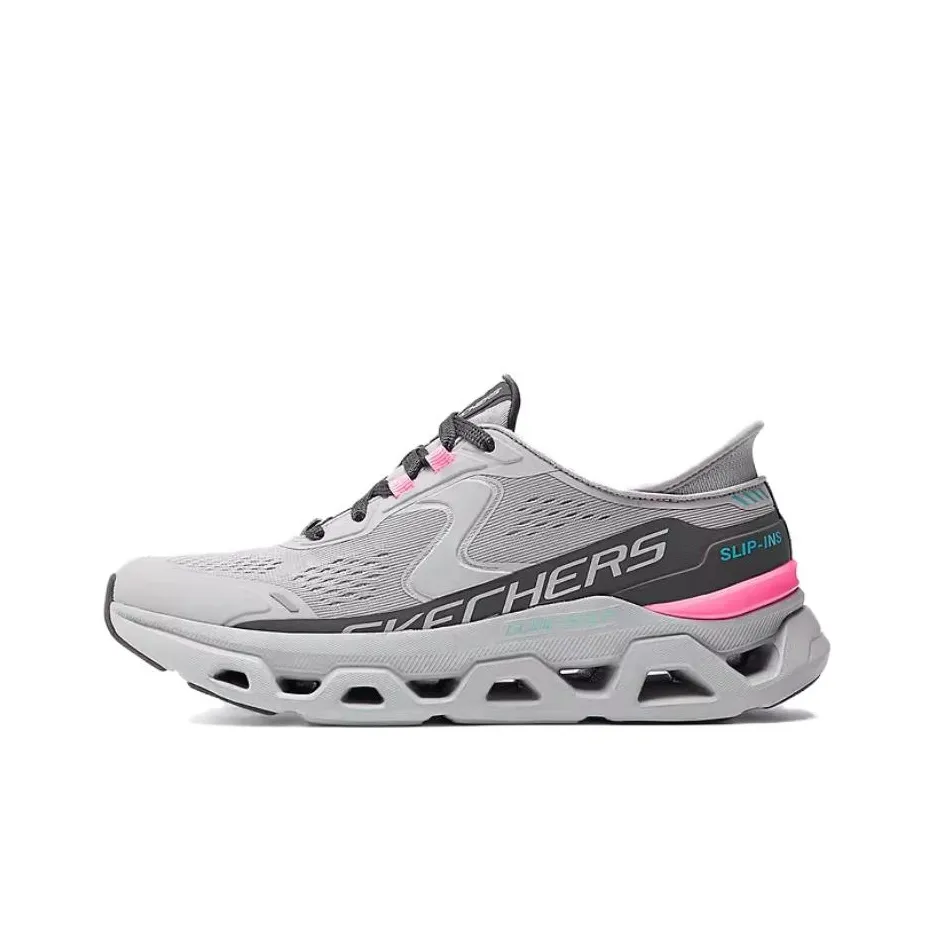 Skechers Glide Step Altus Амортизация Низкий Топ Беговые кроссовки Женские Серый Розовый