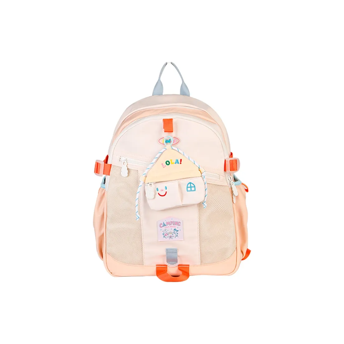 LOLA DESIGN Water Repellent Fabric Backpack Regular Women's White/Black/Khaki