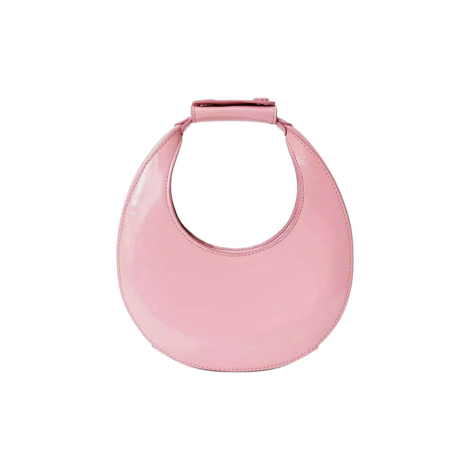 Staud Shiny Leather Shoulder Bag Crossbody Bag Handbag Women's Pink