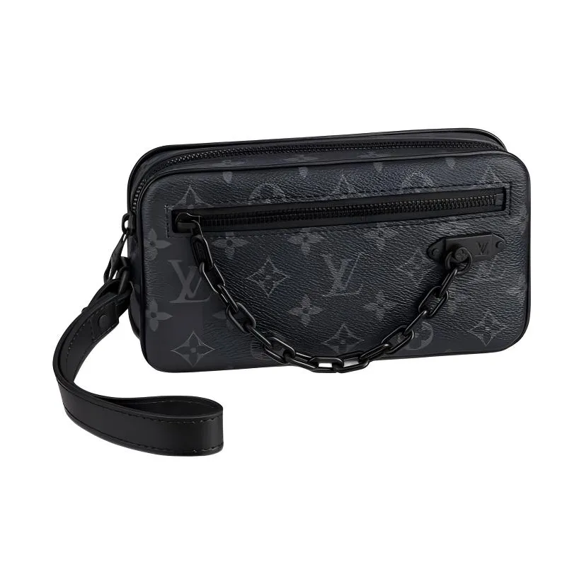 LOUIS VUITTON Pochette Volga Monogram Eclipse Black