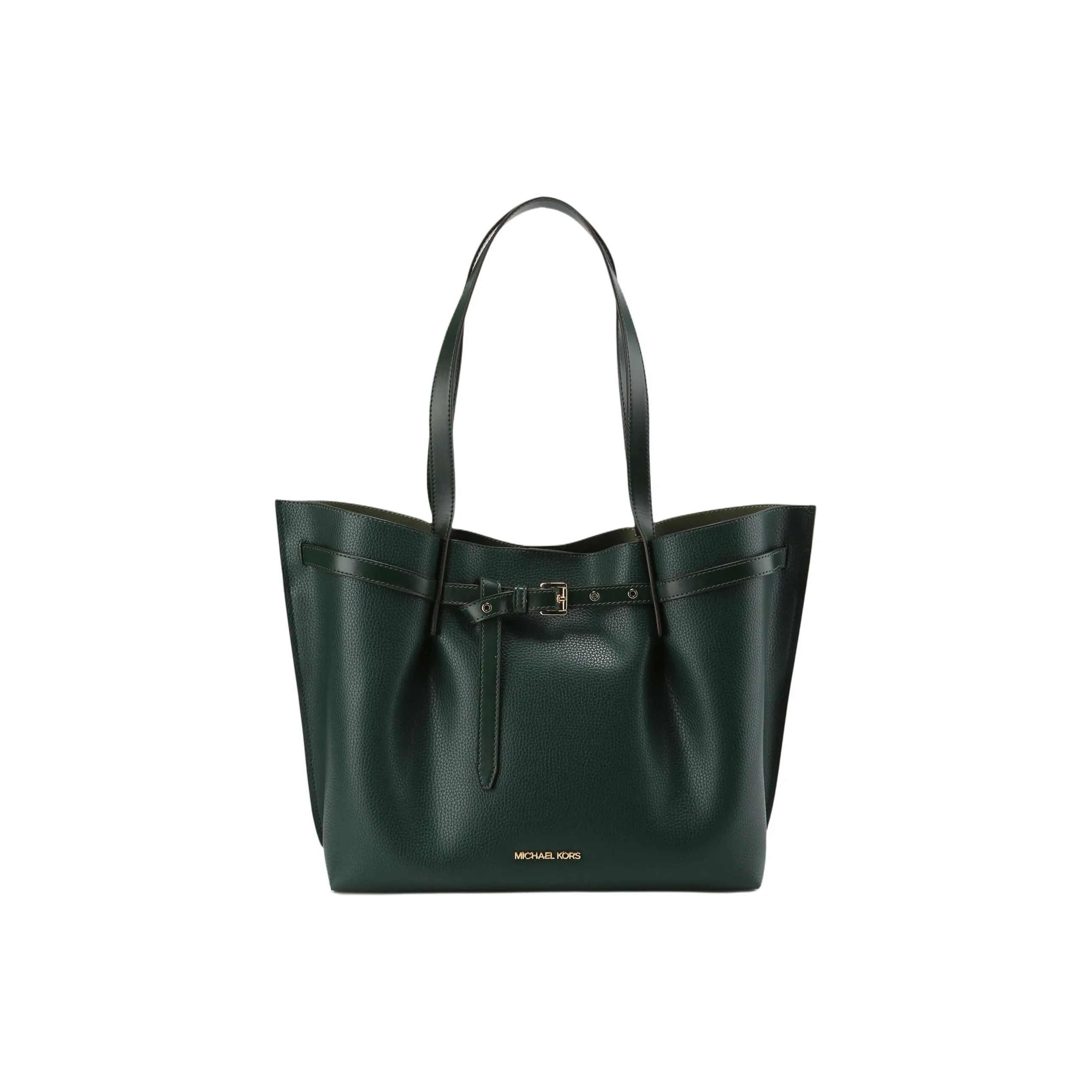 MICHAEL KORS Emilia Cow Split Leather Tote Bag Shopping Bag Handbag Shoulder Bag Women's Dark Green