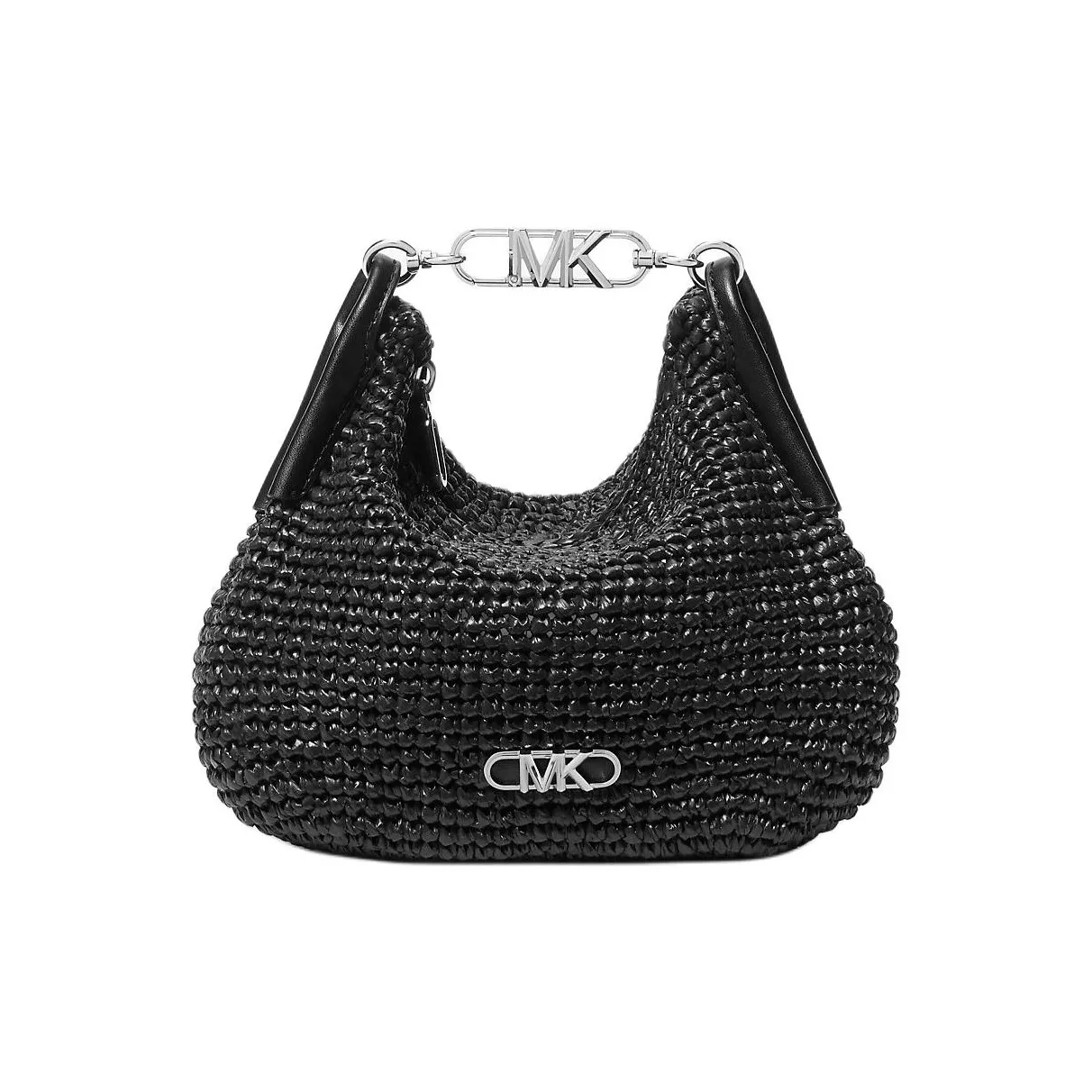 MICHAEL KORS Straw Woven Handbag Shoulder Bag Women's Black