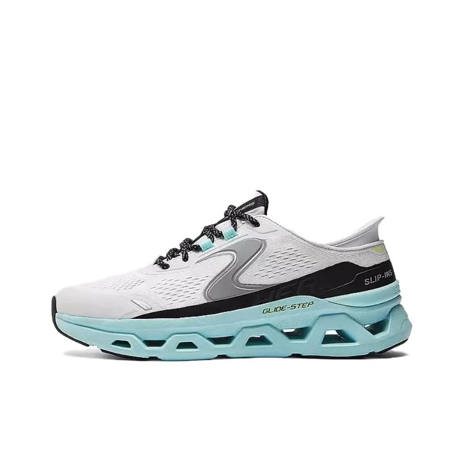 Skechers Slip Ins Low Top Casual Running Shoes Men's White Blue