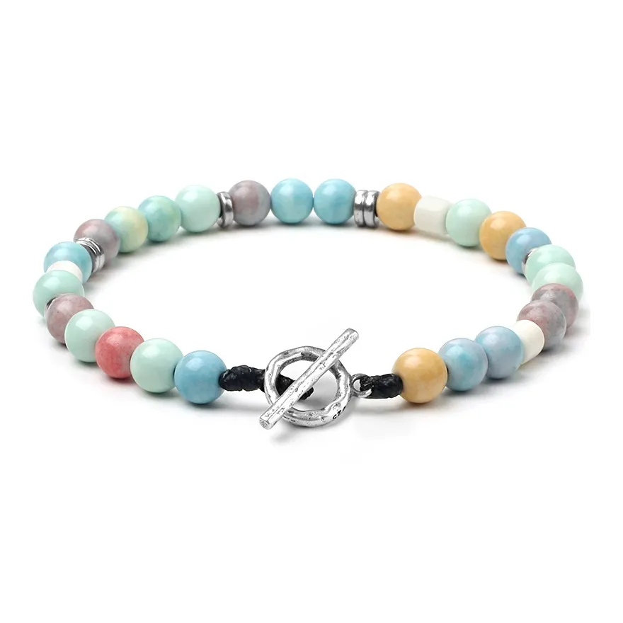 SUSOOK 925 стерлинговое серебро With oxygen Окаменелость Браслеты Унисекс Серебряный